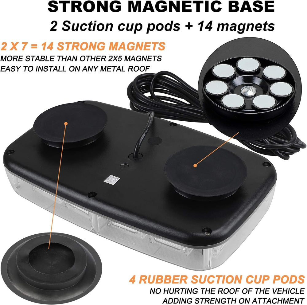 ASPL 48LED Roof Top Strobe Lights with Magnetic Base