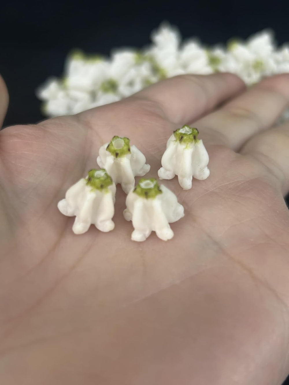 100 PCS Small Calotropis Gigantea Crown Flower Clay Beads (01) for Jewelry Ma...