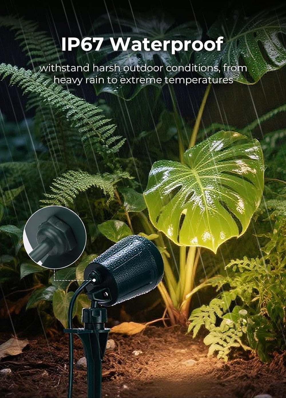 Christmas Spotlights Outdoor, 120V Plug-in Halloween Spot Light, 5000K LED La...