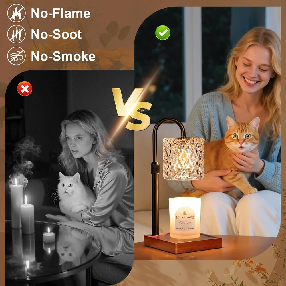 Candle Warmer Lamp with Timer,Wax Melt Warmer Housewarming Gifts for Women