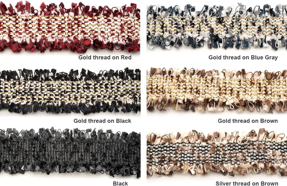 CRAFTMEMORE Luxury Tweed Lace Trim Ribbon Fabric Trimmings Embroidered Appliq...