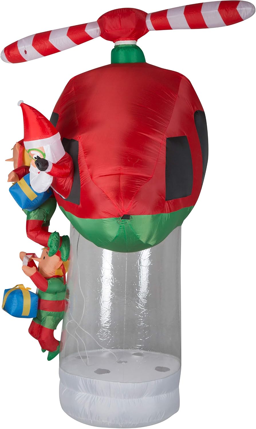 gemmy awesome shopper 8 ft tall christmas santa shown in use