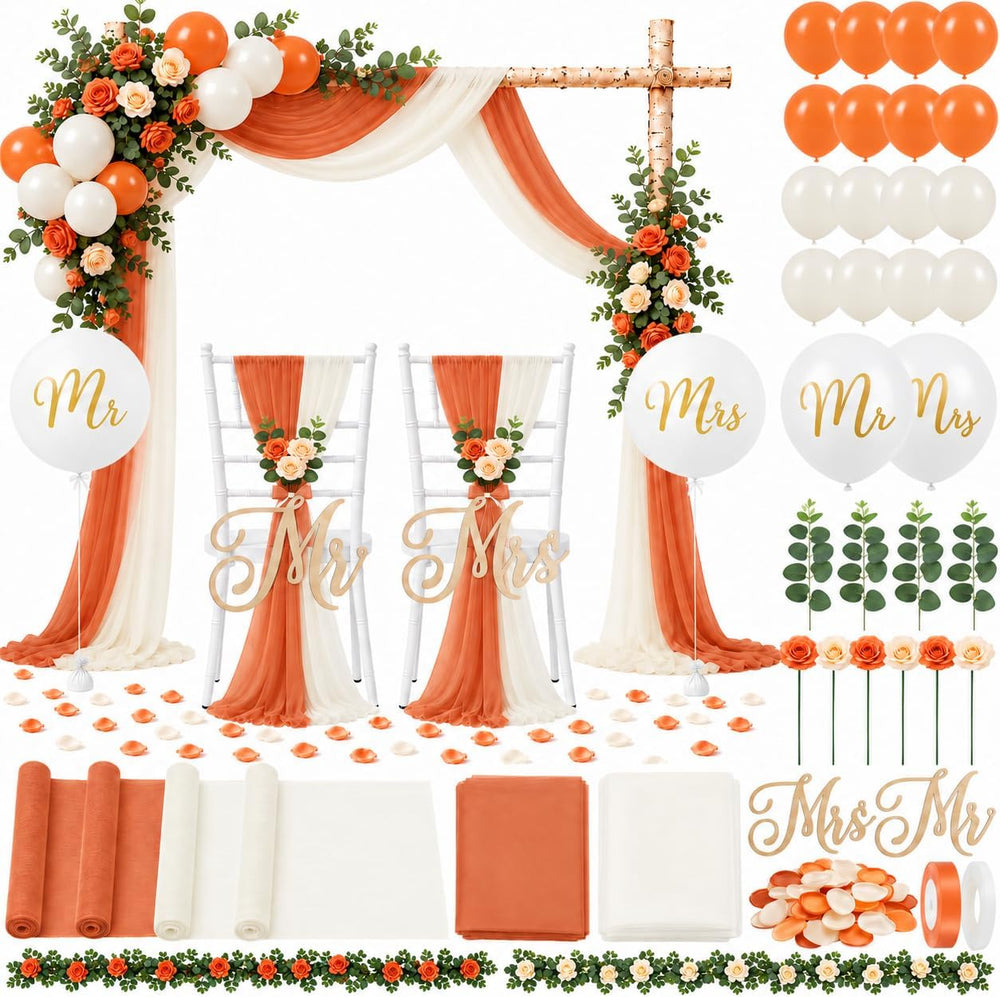 Cinrobiye 45PCS Terracotta Wedding Arch Decorations Kit, Fall Autumn Wedding ...