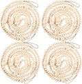 Bucherry 4 Pcs Christmas Wood Bead Garland 28.8 Feet, Natural