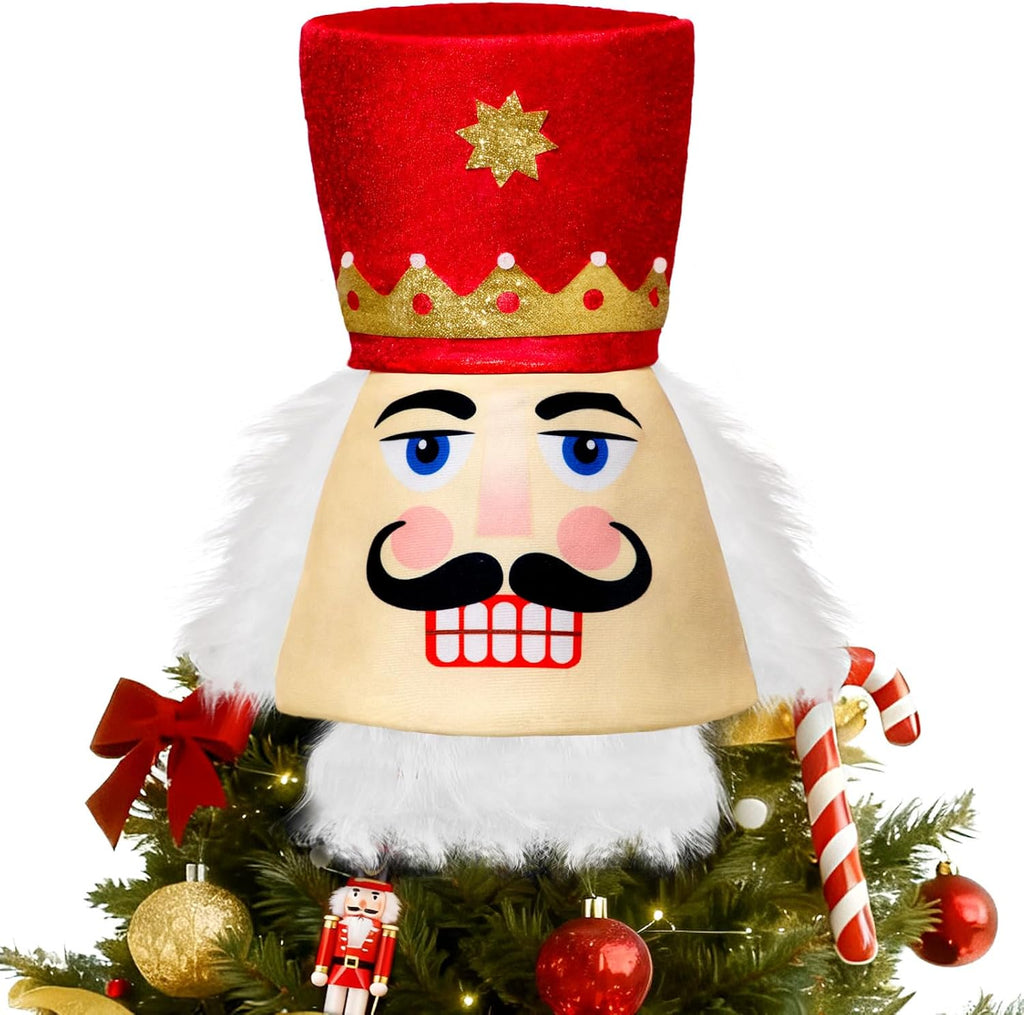 CiyvoLyeen Red Nutcracker Christmas Tree Topper Nutcracker Tree Ornament