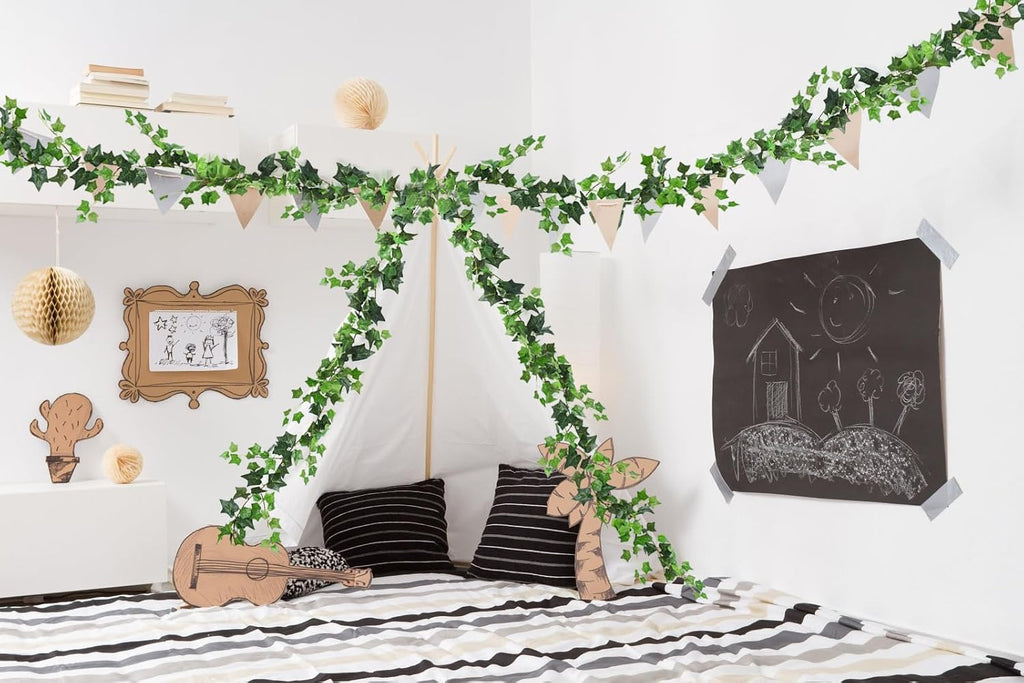 RECUTMS 6Strand Artificial Ivy Greenery Garland Silk Fake Vines Plant 6.3Ft