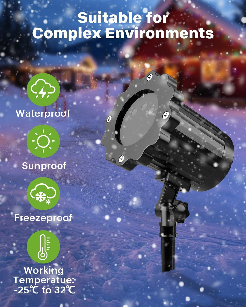 Laser Christmas Projector Lights Outdoor, Waterproof Christmas Decorations Mo...