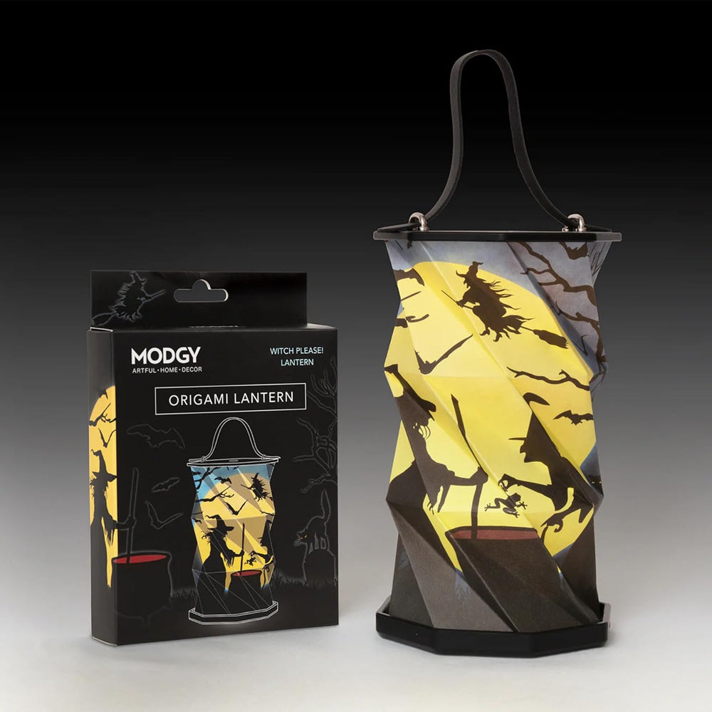 Witch Please! Origami Lantern, Rechargeable LED Decorative Paper Lantern