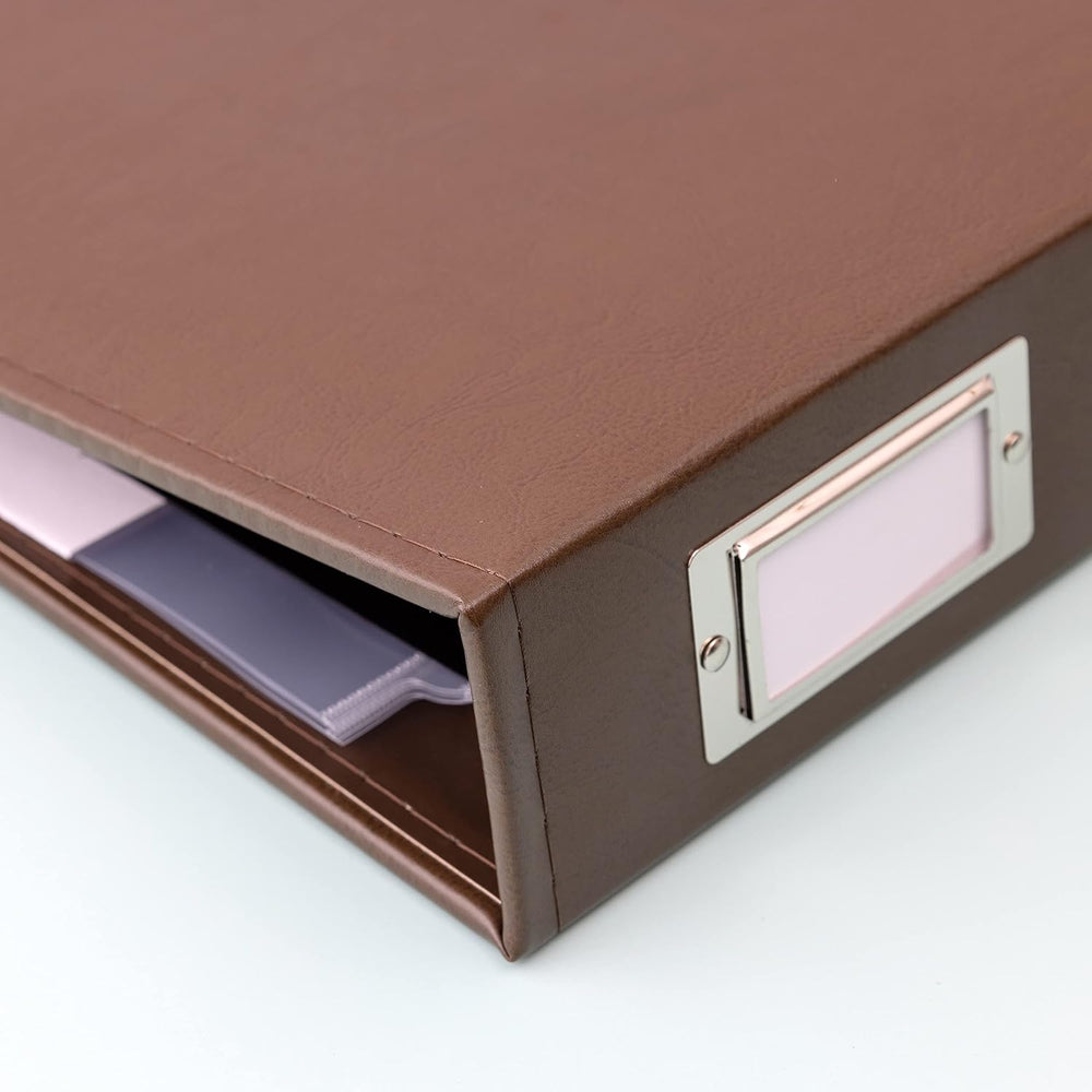 We R Memory Keepers 12x12 Photo Album - Faux Leather with 5 Page Protectors a...
