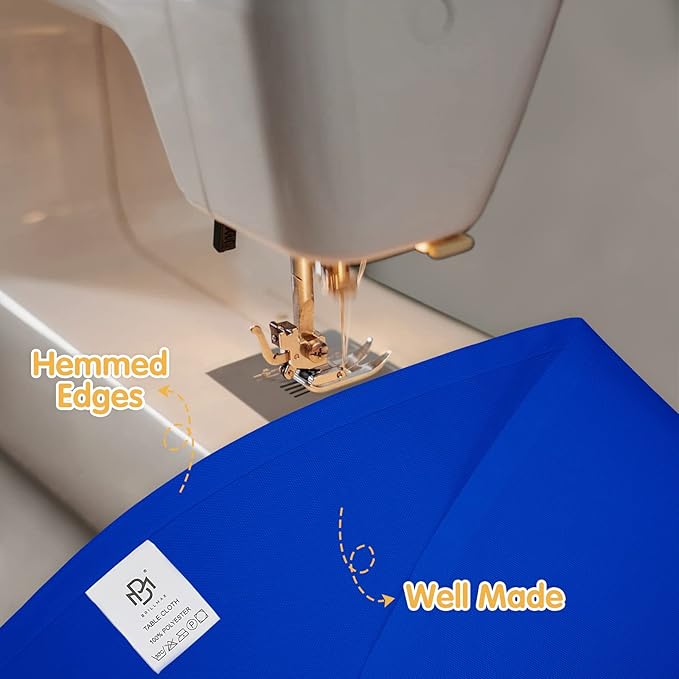 BRILLMAX 6 Pack Royal Blue Round Tablecloths 90 Inch - Circle Bulk Linen Polyester Fabric Washable Table Cloth Cover for Wedding Reception Banquet Birthday Party Buffet Restaurant