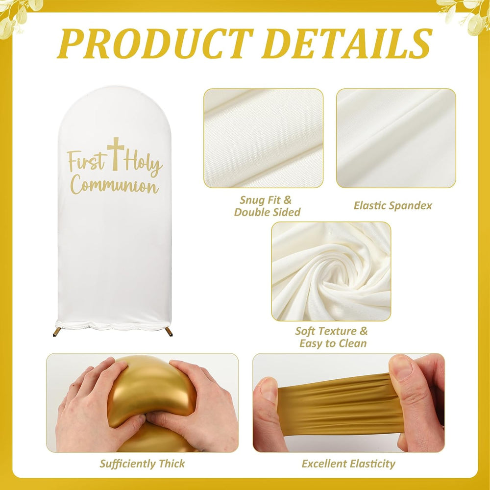 Gilprop 125 Pcs 7.2ft Holy Communion Baptism, Elastic Polyester