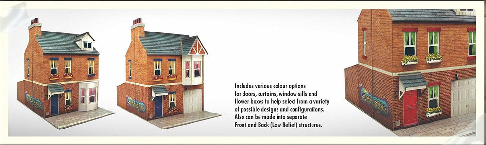 Cardboard Model Building Kit, O Scale 1:48 Railroad Layout Buildings & Ac...