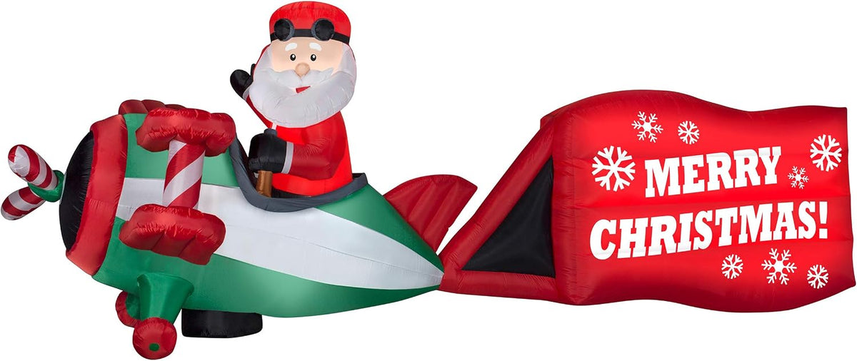 Gemmy 16 ft. Inflatable Airblown Santa on Airplane