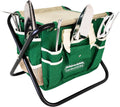 GardenHOME 7-Piece Garden Tool Set with Folding Stool & Storage Tote