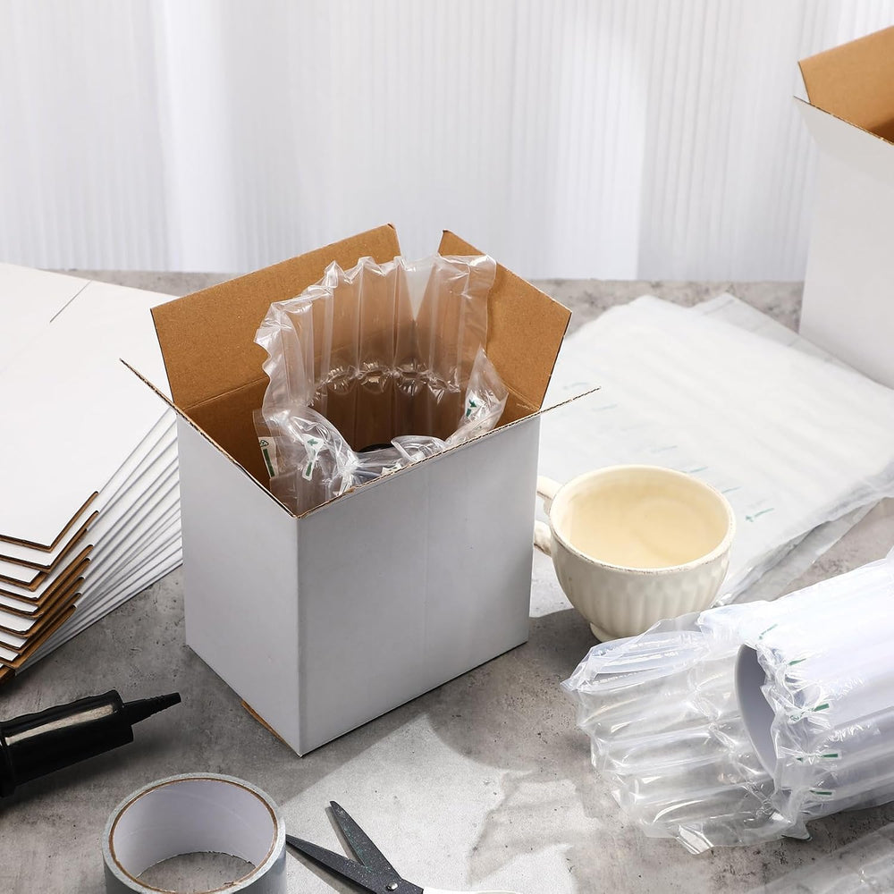 25 Sets 48 Sets Mug Boxes with Bubble Pouches, White