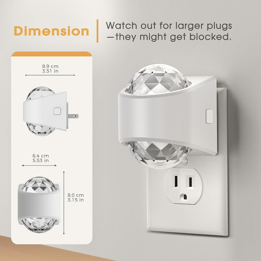 Briignite Night Lights Plug into Wall, Night Light Projector 9-Color RGB