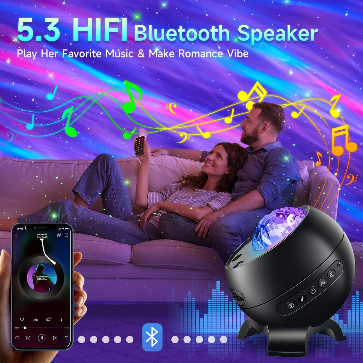 led light gifts home decor light projector with, package contents