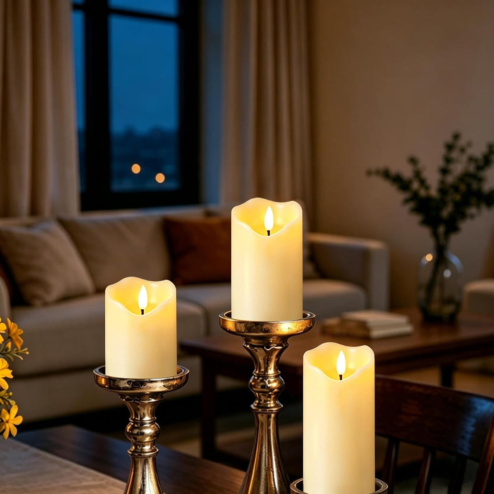 VIEWELLD Flickering Flameless Candles with Remote and Timer, Realistic LED Ca...
