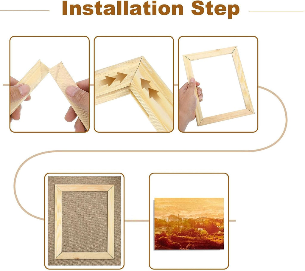 uxcell 2 pcs diy canvas stretcher bars, 18 showing dimensions