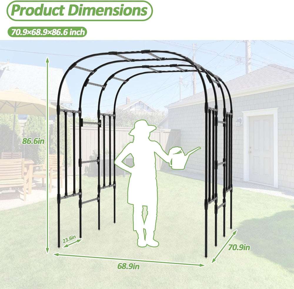 Garden Arch Trellis - 69"L*71"W*87"H, Trellis for Climbing Pla...