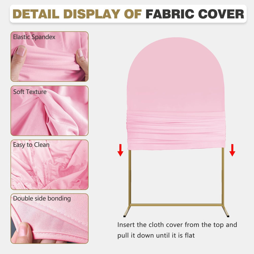 Arch Backdrop Stand and Cover Set, Metal Balloon Arch Backdrop 7.2ft, Gold Ar...