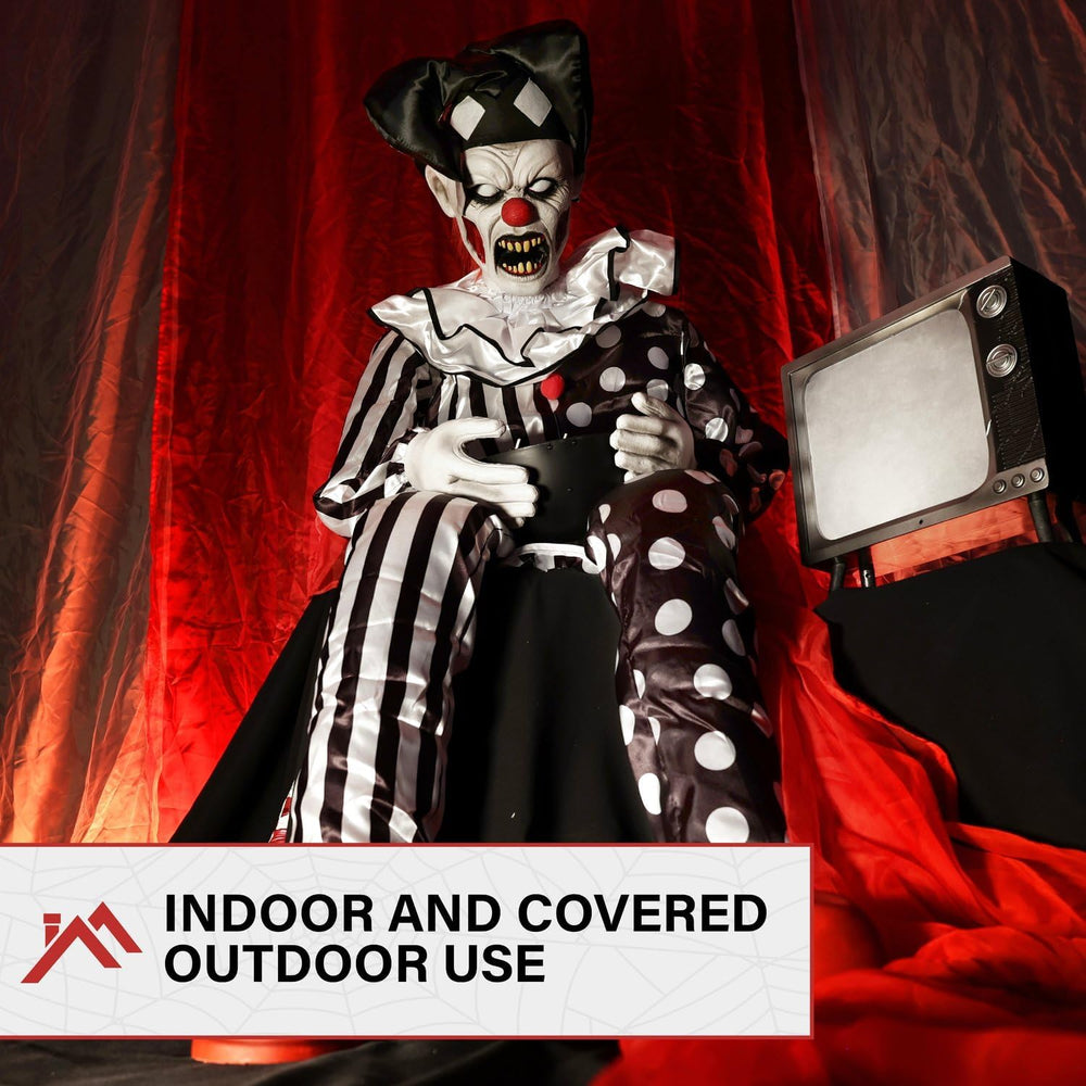 Haunted Hill Farm Hartley The Sitting Scare Clown by Tekky, Motion-Activated ...