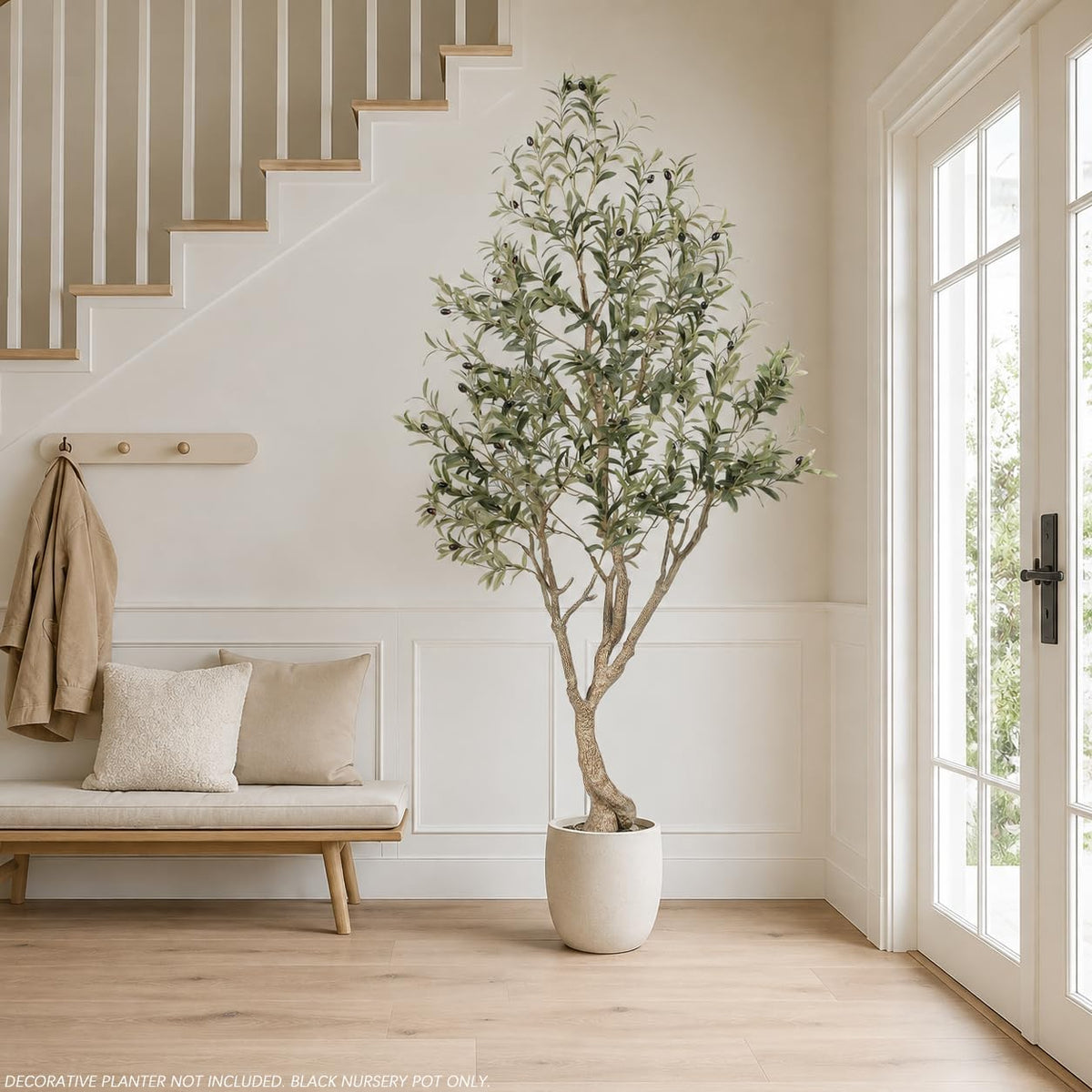 6FT Olive Trees Artificial Indoor - Thick Trunk & Lifelike Fruits