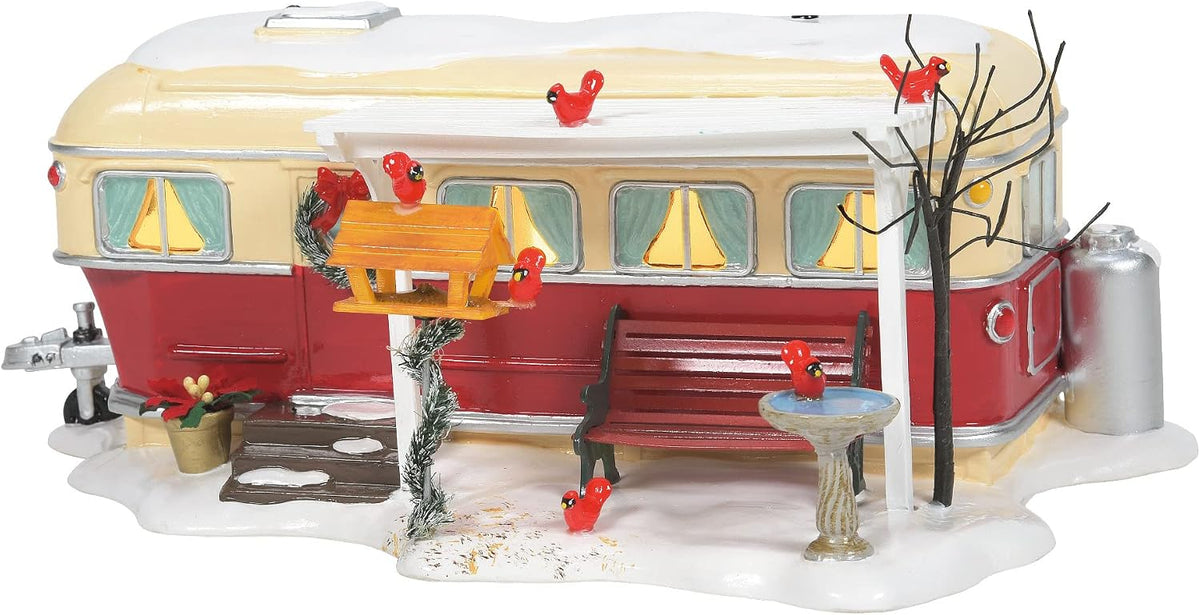 Department 56 Snow Village Lot 60 Christmas Court Mobile Home Lit Building, 4.3 Inch, Multicolor