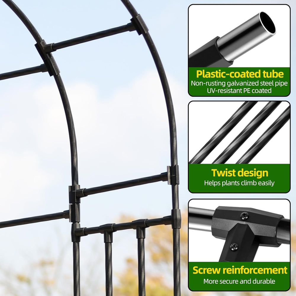Half Arch Trellis - Garden Arch Trellis Size: 24in(L)*94.5in(H)