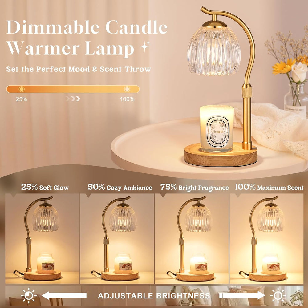 Flower Candle Warmer Lamp with 2 Bulbs- Cozy Home Decor