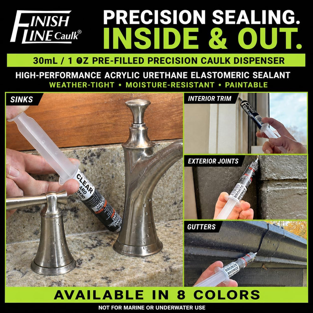 30mL Pre-Filled Precision Caulk Applicator Gray 5-Pack