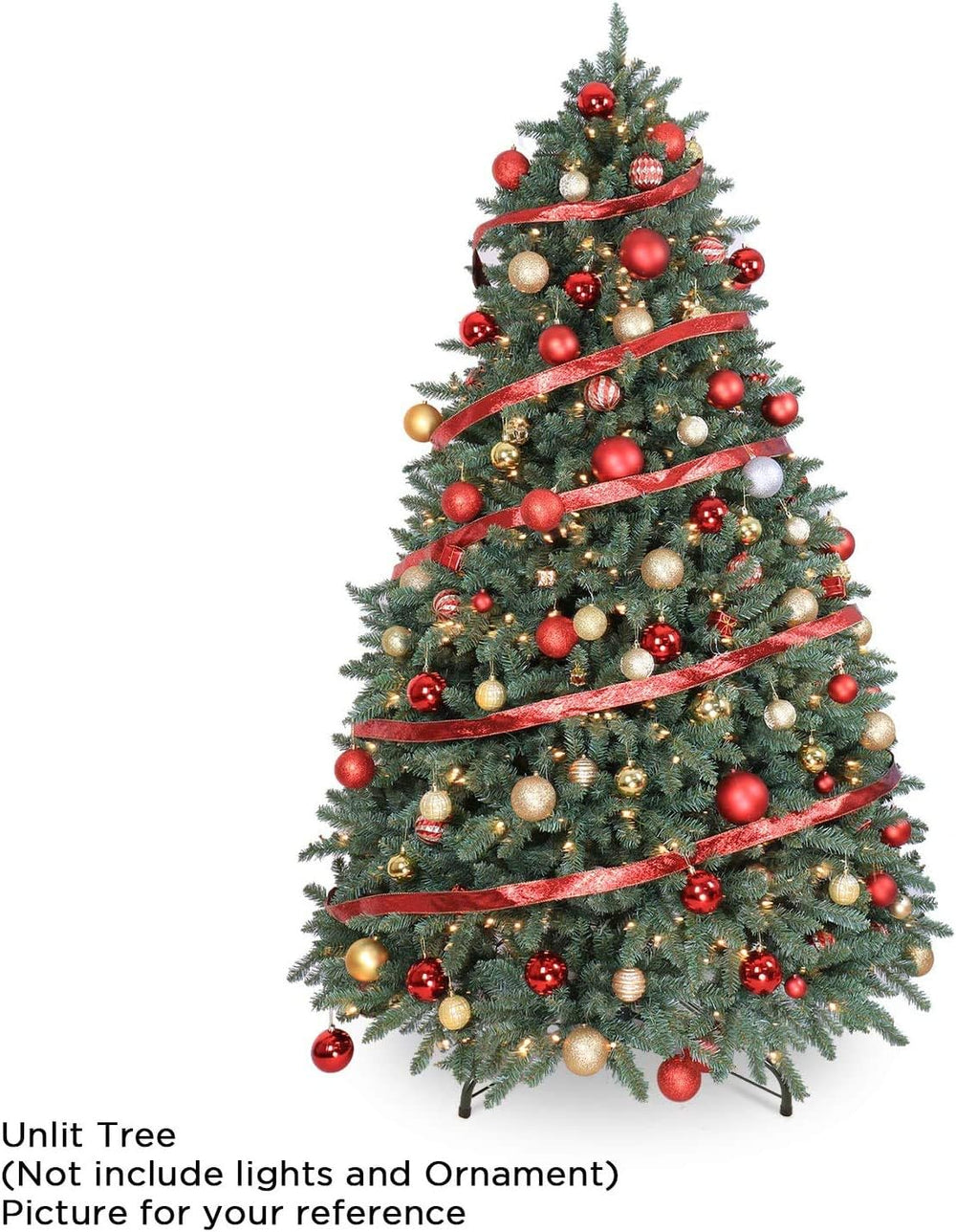 OasisCraft 6.5ft Christmas Tree, Premium Hinged Blue Spruce Artificial Christ...