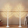 PABIPABI Birch Tree with LED Lights, 6ft Lighted Christmas Trees Outdoor