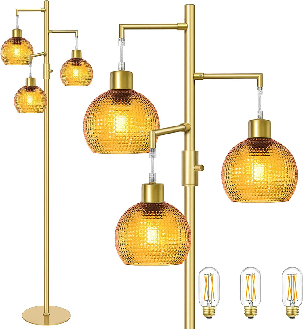 Modern Floor Lamp for Living Room,Mid Century Standing Tree Lamps Dimmable