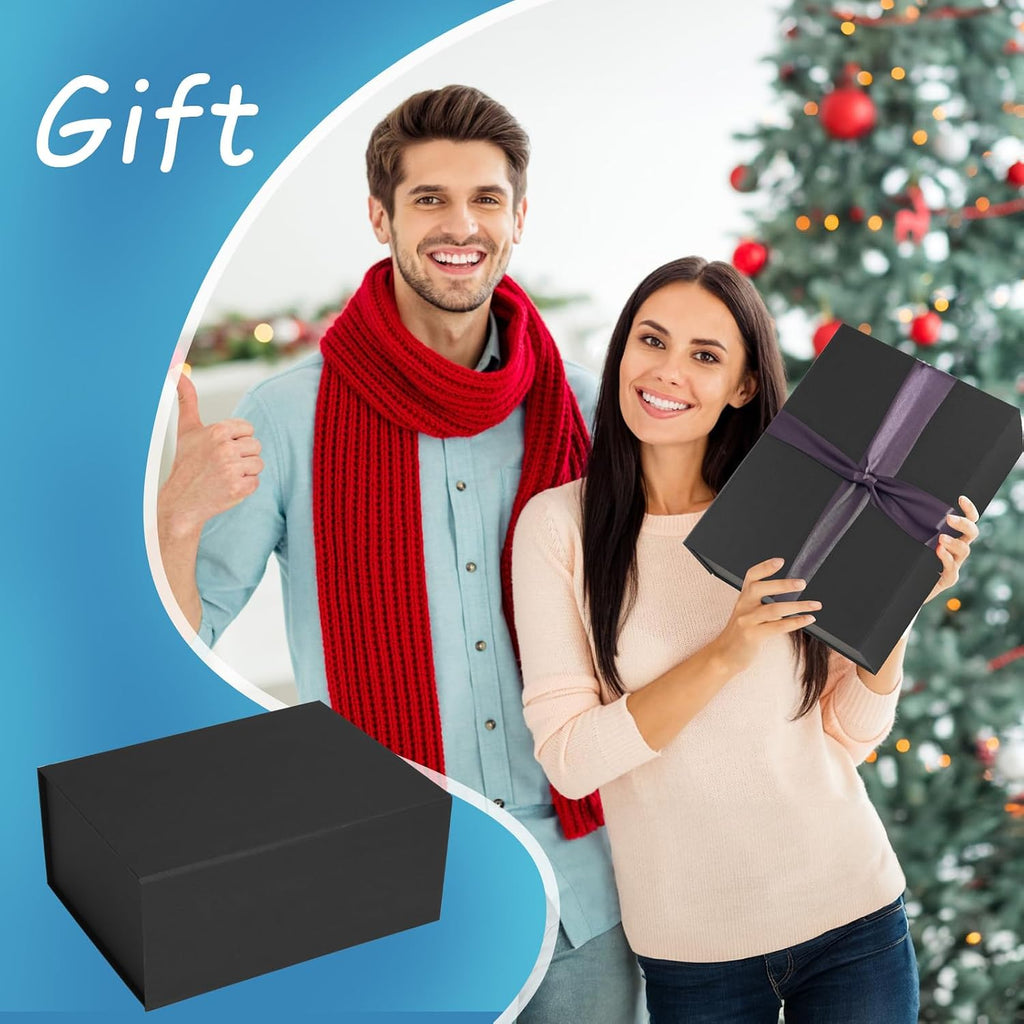 spepla 12x9x4 black gift boxes with lids, magnetic, package contents