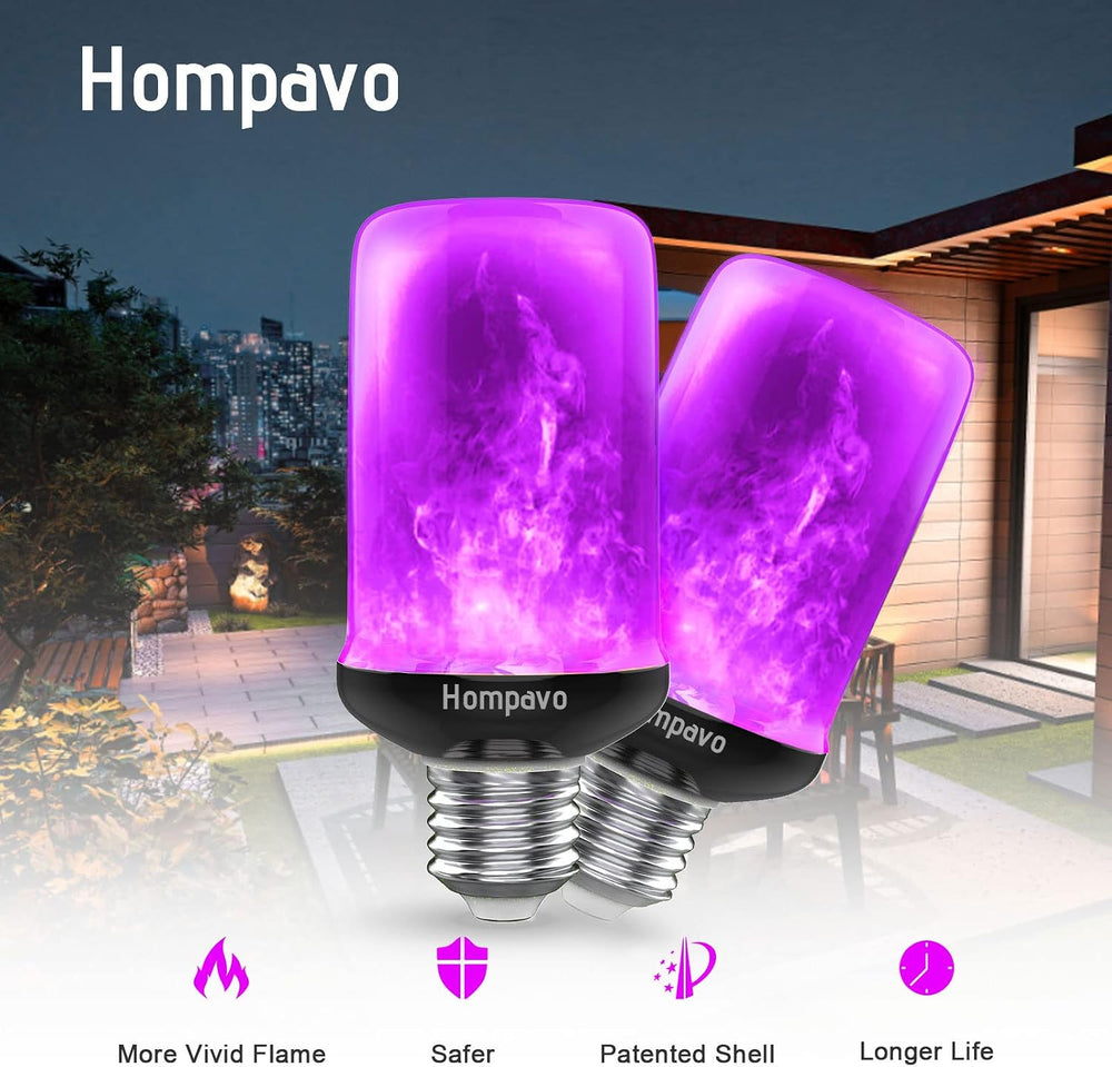 Hompavo 【Upgraded Flame Light Bulbs for Home Decor with Upside Down Effect