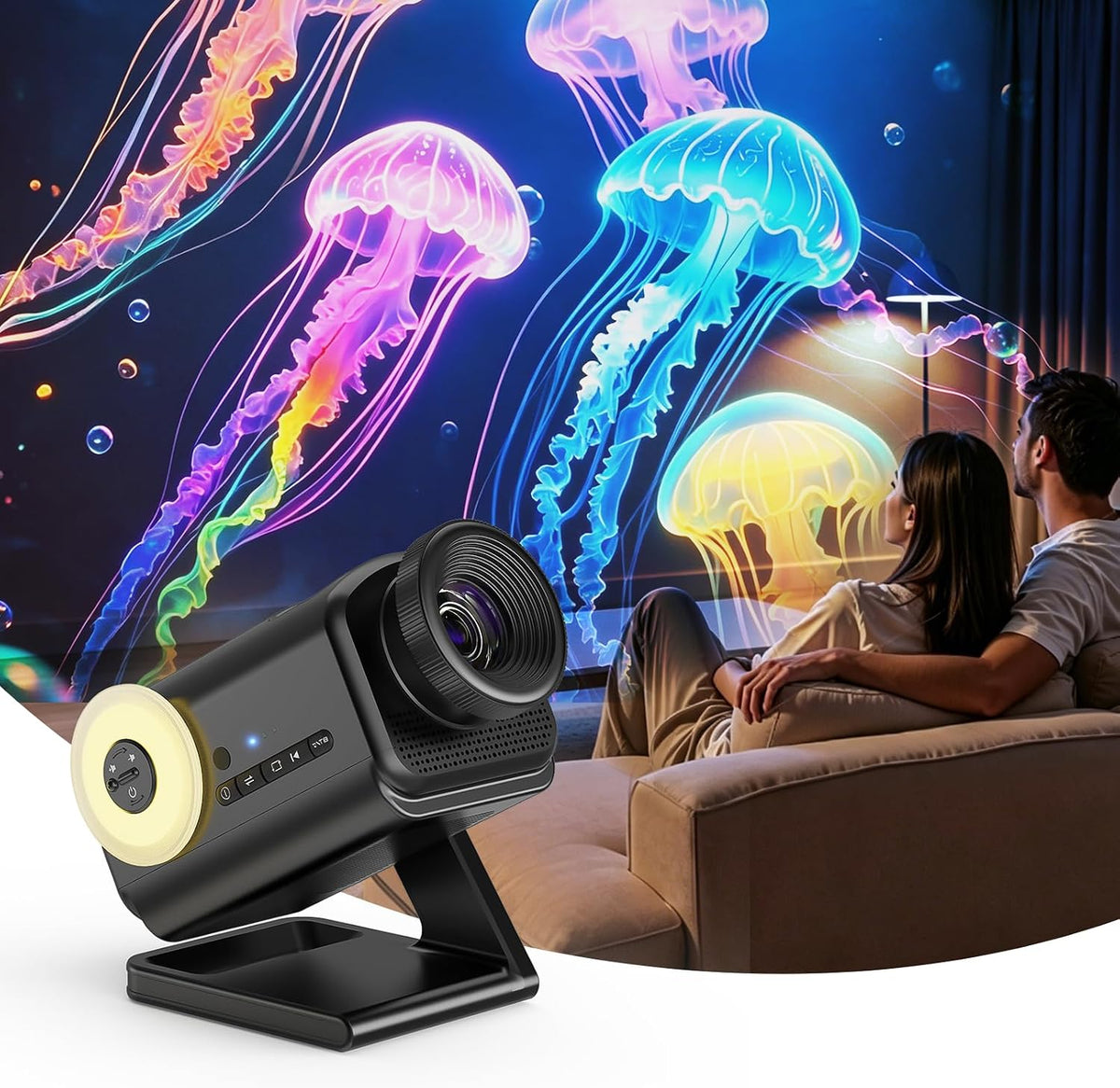 3D Holographic Galaxy Projector, Black Built-in 60 Scene Modes