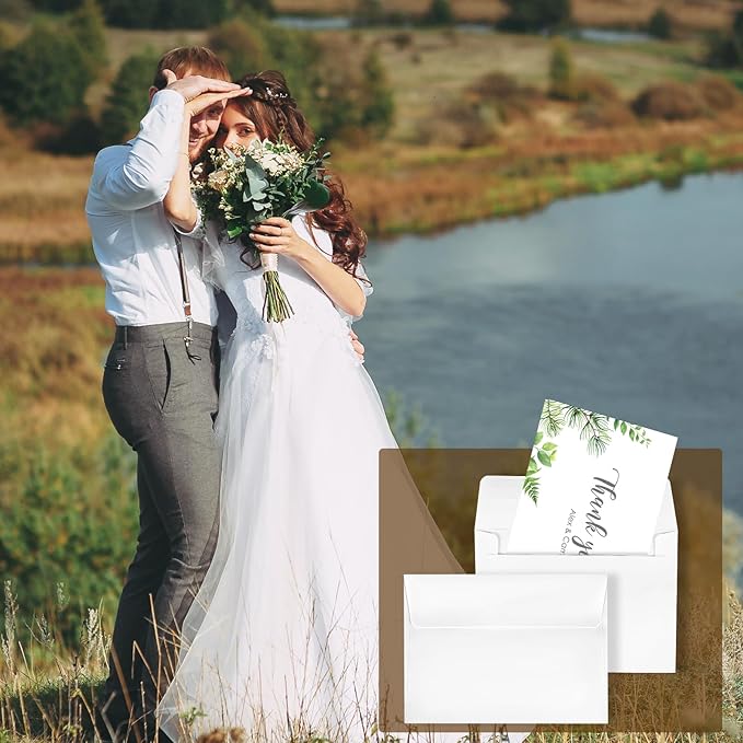 gisgfim 1000 Pcs A2 Envelopes 4.375x5.75 Inches Self Adhesive Invitation Envelopes for 4x5 Cards Printable Mailing Mailers Bulk for Wedding Baby Shower Postcard Photo Thank Notes Greeting Card