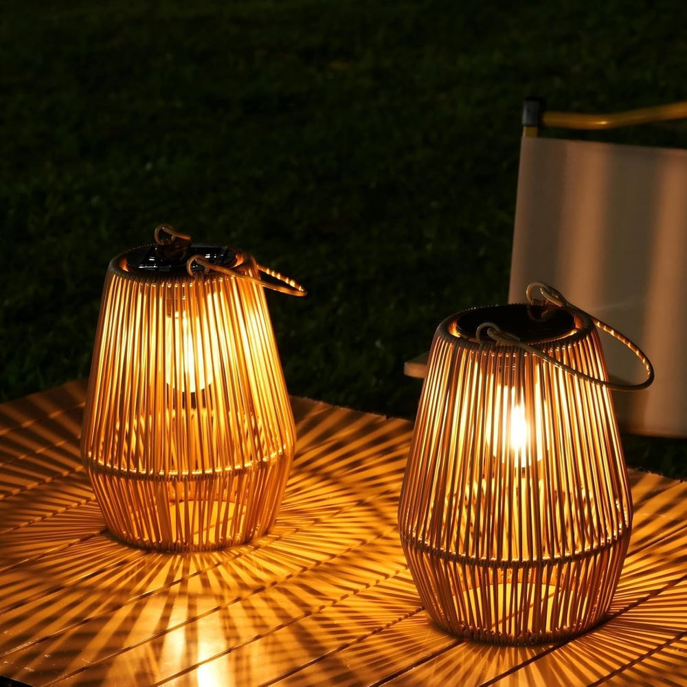 Solar Lanterns Outdoor Waterproof, Solar Lights Outdoor 2 Pack