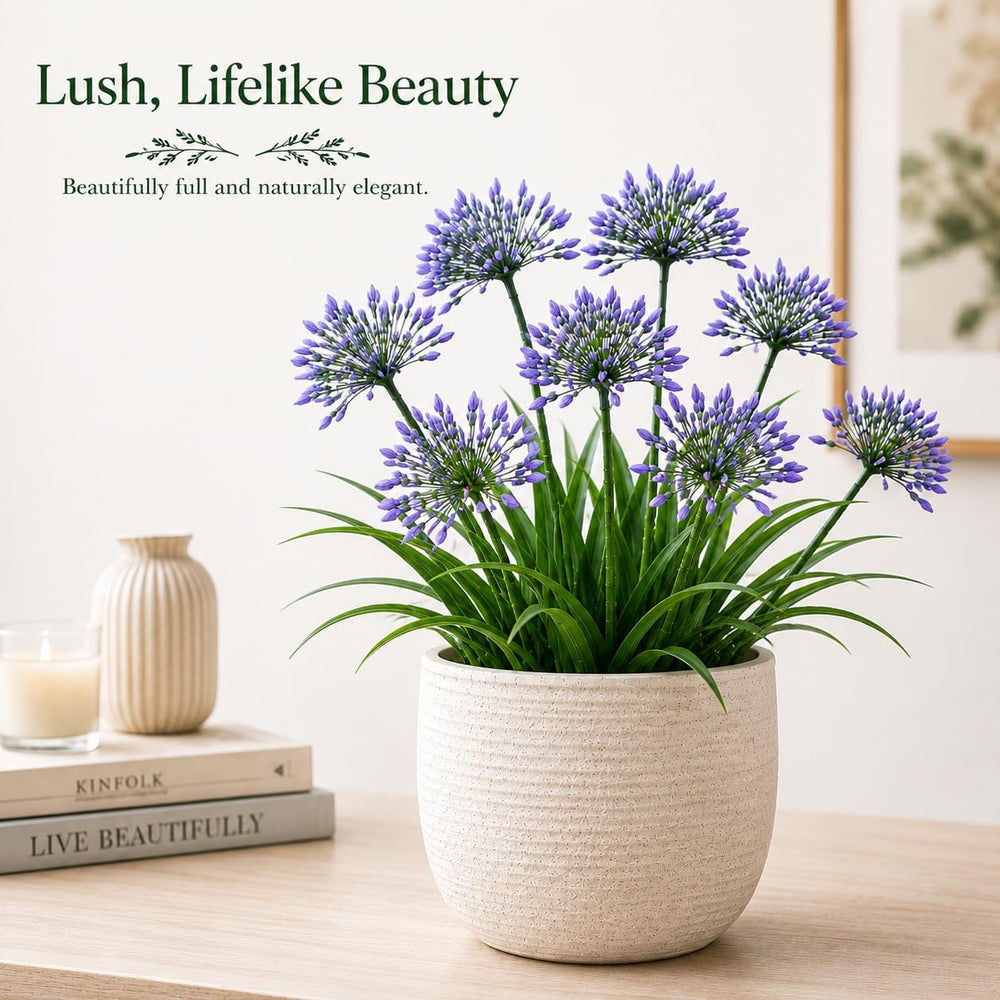 Artificial Agapanthus Flowers - 18.6" Tall 16 Bundles Plant
