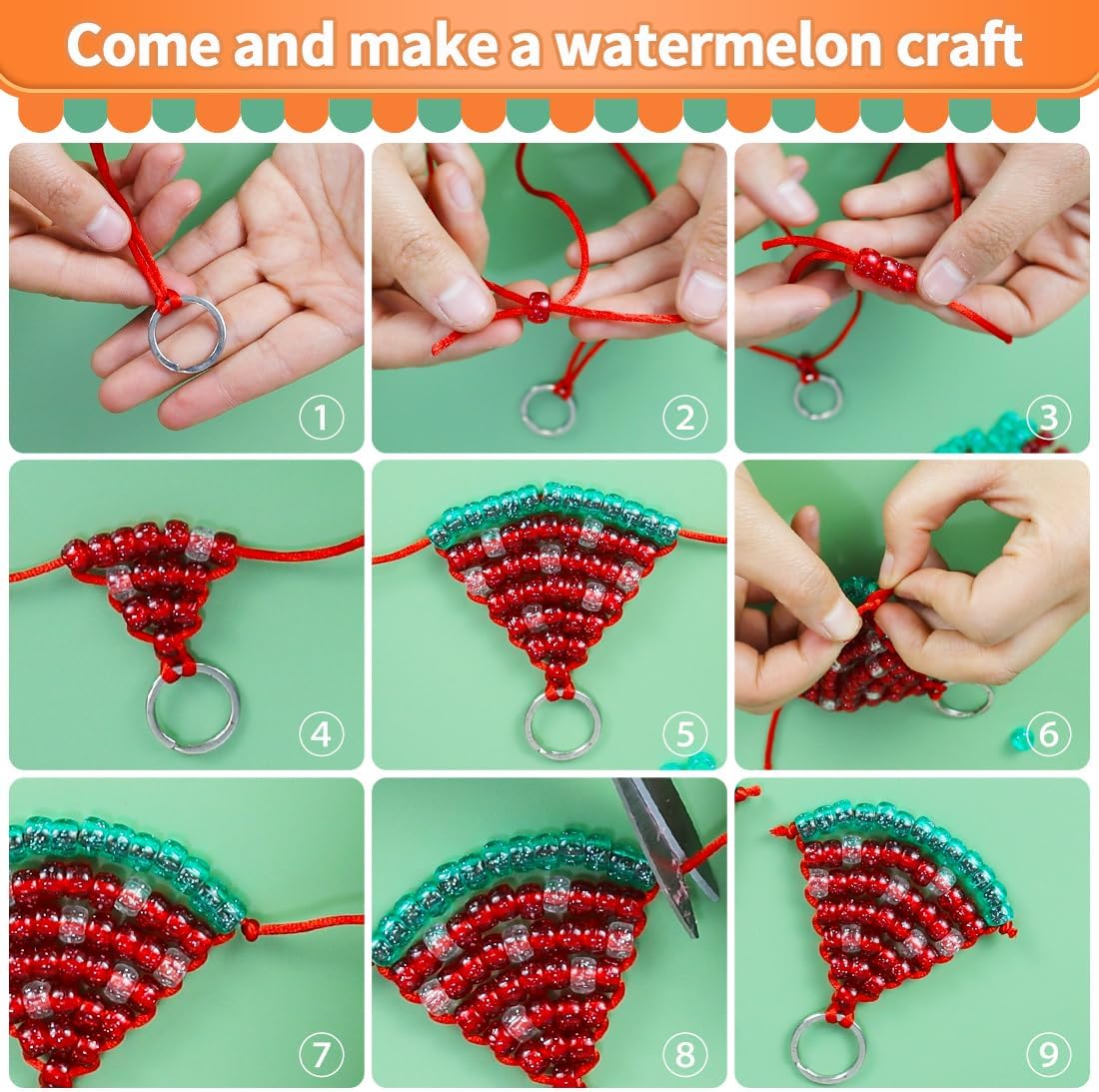praisebank pony beads, 8000pcs 6x9mm, wholesale beads, bracelets, close-up detail