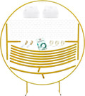 LANGXUN 7.2ft Gold Metal Circle Balloon Arch Kit