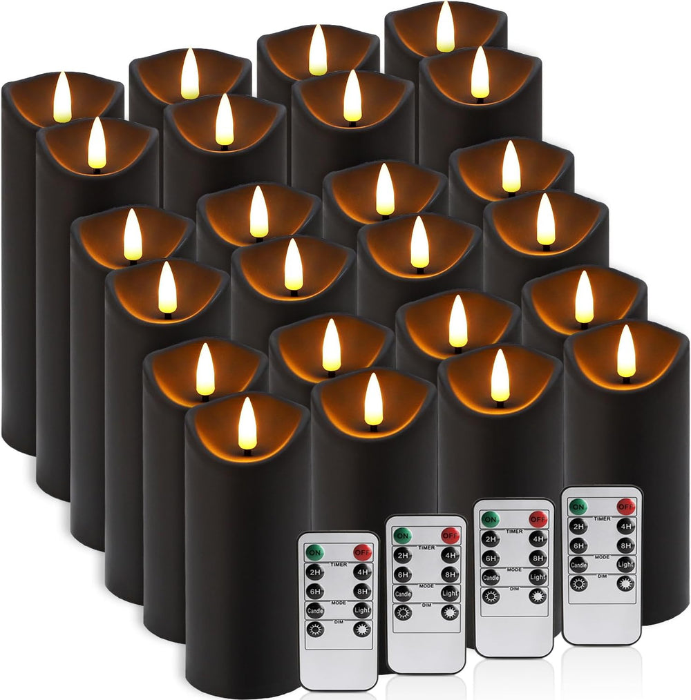 YOROXRG 24 Pack Halloween Decoration Flickering Flameless Candles, Battery Op...