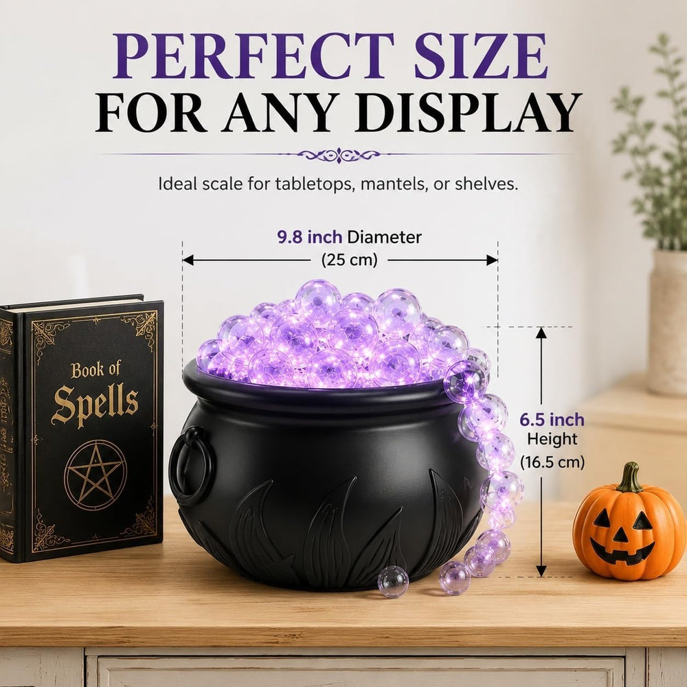 Bubbling Cauldron Halloween Decor Witch Pot Tabletop Centerpiece
