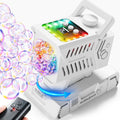 SHCKE Bubble Machine with Remote Control, Auto Rotation & 11 RGB Lights