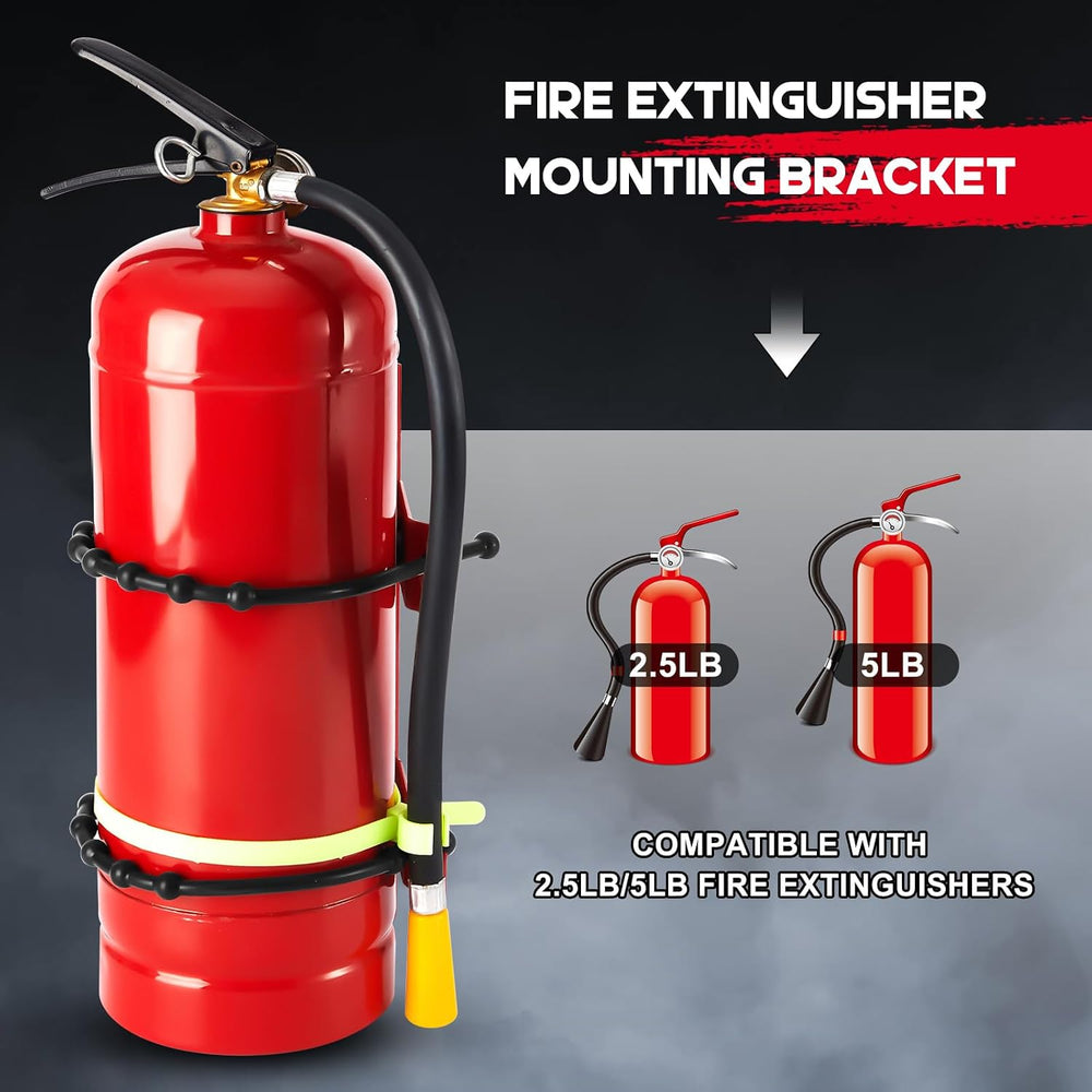 RattanView 4 Pcs Fire Extinguisher Bracket, 2.5 Lb and 5 Lb, Red