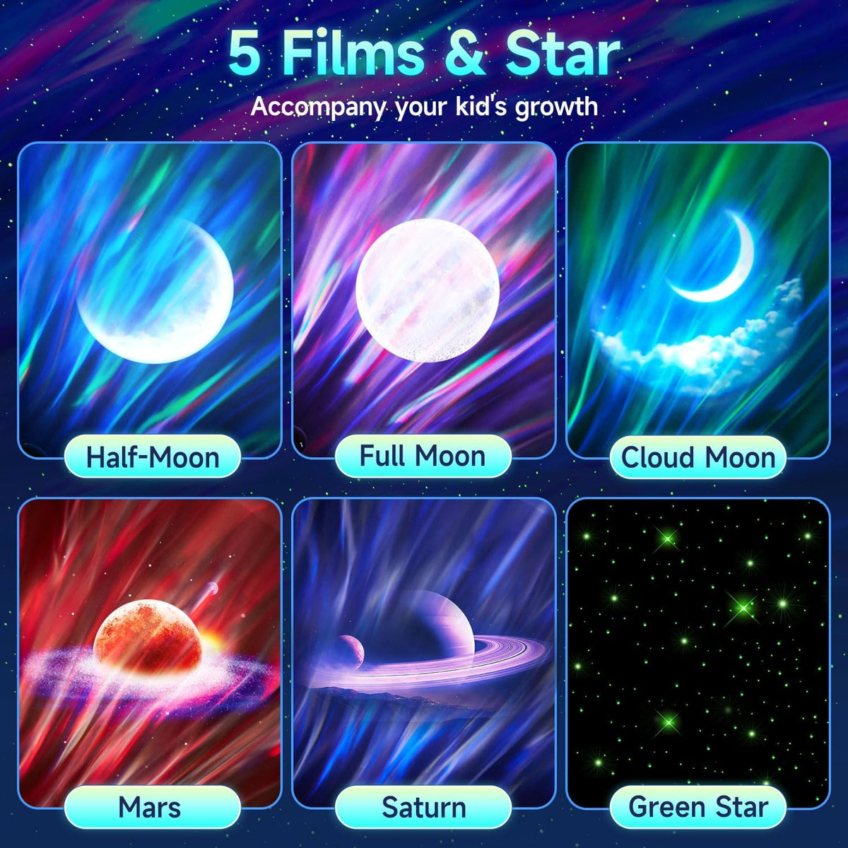 iceberg northern lights projector, white galaxy projector with, close-up detail