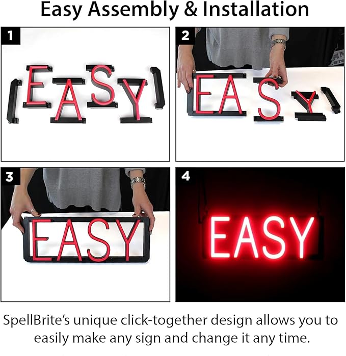 SpellBrite COCKTAILS Sign | Beer-Related Sign with Neon Look, White LED Light Source | 33.1" x 6.3"