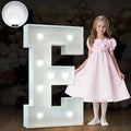 Marquee Letters 3 Feet Tall Large Light Up Letters Baby Shower Decorations Wedding Engagement Proposal White Party Decorations Marry Me Sign Big Cardboard Backdrop E