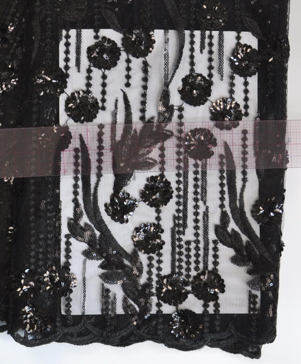 african lace fabric 5 yards sequins embroidery for shown in use